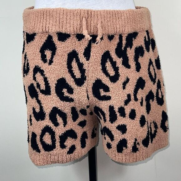 Julia Rose Chenille Leopard Lounge Shorts - Picture 1 of 5